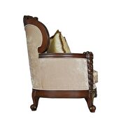 Fabric & dark walnut sofa in classical style by Acme additional picture 3