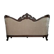 Fabric & dark walnut sofa in classical style by Acme additional picture 4