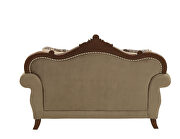Velvet & walnut sofa by Acme additional picture 7