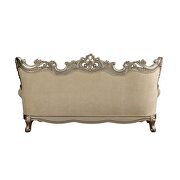 Champagne plush fabric wingback style sofa by Acme additional picture 3