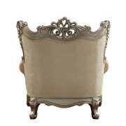 Champagne plush fabric wingback style chair by Acme additional picture 3
