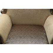 Champagne plush fabric wingback style chair by Acme additional picture 4