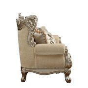 Champagne plush fabric wingback style loveseat by Acme additional picture 2