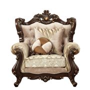 Fabric & walnut chair additional photo 3 of 3