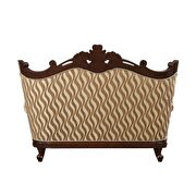 Fabric & walnut loveseat additional photo 4 of 3