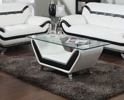 Black/white contemporary sofa w/ chrome legs by Acme additional picture 2