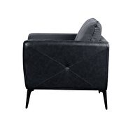 Gray fabric & pu sofa in minimalist style additional photo 4 of 4