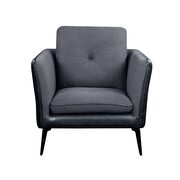 Gray fabric & pu chair additional photo 2 of 3
