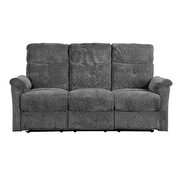 Gray chenille motion sofa additional photo 3 of 6