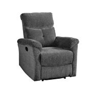 Gray chenille motion chair by Acme additional picture 2