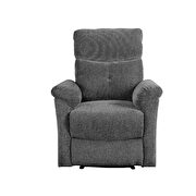 Gray chenille motion chair by Acme additional picture 3