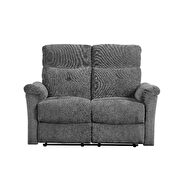 Gray chenille motion loveseat additional photo 2 of 4