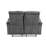 Gray chenille motion loveseat additional photo 4 of 4