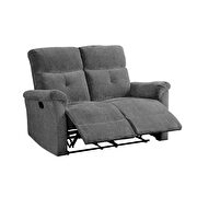Gray chenille motion loveseat additional photo 5 of 4
