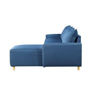 Blue fabric sectional sofa additional photo 4 of 6