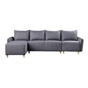 Gray fabric sectional sofa additional photo 3 of 6
