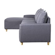 Gray fabric sectional sofa additional photo 4 of 6