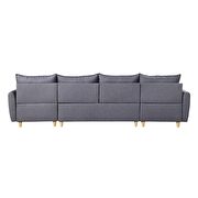 Gray fabric sectional sofa additional photo 5 of 6