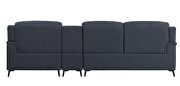 Gray linen upholstery classic silhouette sectional sofa w/ storage by Acme additional picture 5