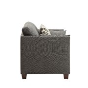 Light charcoal linen chair additional photo 3 of 4