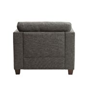 Light charcoal linen chair by Acme additional picture 4