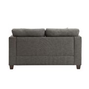 Light charcoal linen loveseat by Acme additional picture 2