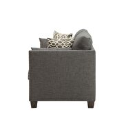 Light charcoal linen loveseat by Acme additional picture 3