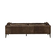 Distress chocolate top grain leather sofa by Acme additional picture 5