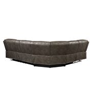 Taupe leather-aire match sectional motion sofa by Acme additional picture 4
