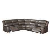 Taupe leather-aire match sectional motion sofa by Acme additional picture 5