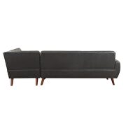 Black pu accent tufting 2-piece l-shape sectional sofa by Acme additional picture 6