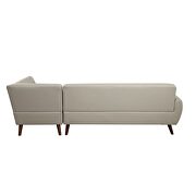 Gray pu accent tufting 2-piece l-shape sectional sofa by Acme additional picture 5