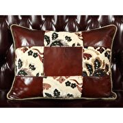 Espresso top grain leather match & walnut loveseat additional photo 5 of 5