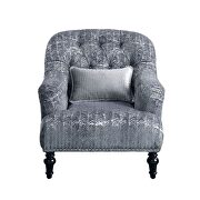 Dark gray velvet mid-century modern sofa by Acme additional picture 10