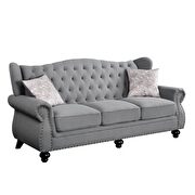 Gray fabric sofa by Acme additional picture 2