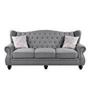 Gray fabric sofa additional photo 3 of 4