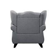 Gray fabric chair additional photo 4 of 3
