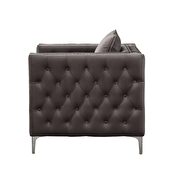 Dark gray velvet chair in glam style by Acme additional picture 3
