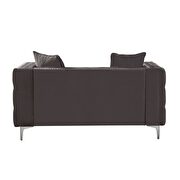 Dark gray velvet loveseat in glam style by Acme additional picture 4