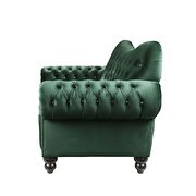 Green velvet sofa in glam style additional photo 5 of 5
