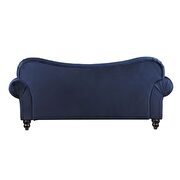 Navy velvet sofa in glam style additional photo 4 of 4