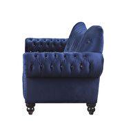 Navy velvet sofa in glam style additional photo 5 of 4