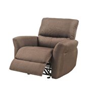Chocolate linen recliner by Acme additional picture 3