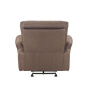 Chocolate linen recliner by Acme additional picture 5
