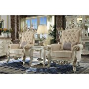 Fabric & antique pearl chair by Acme additional picture 2
