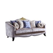 Cream fabric sofa in traditional style additional photo 2 of 8