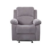 Motion velvet chair in gray by Acme additional picture 2