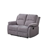 Motion velvet loveseat in gray by Acme additional picture 2