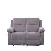 Motion velvet loveseat in gray by Acme additional picture 3