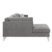 Gray linen sectional sofa by Acme additional picture 3